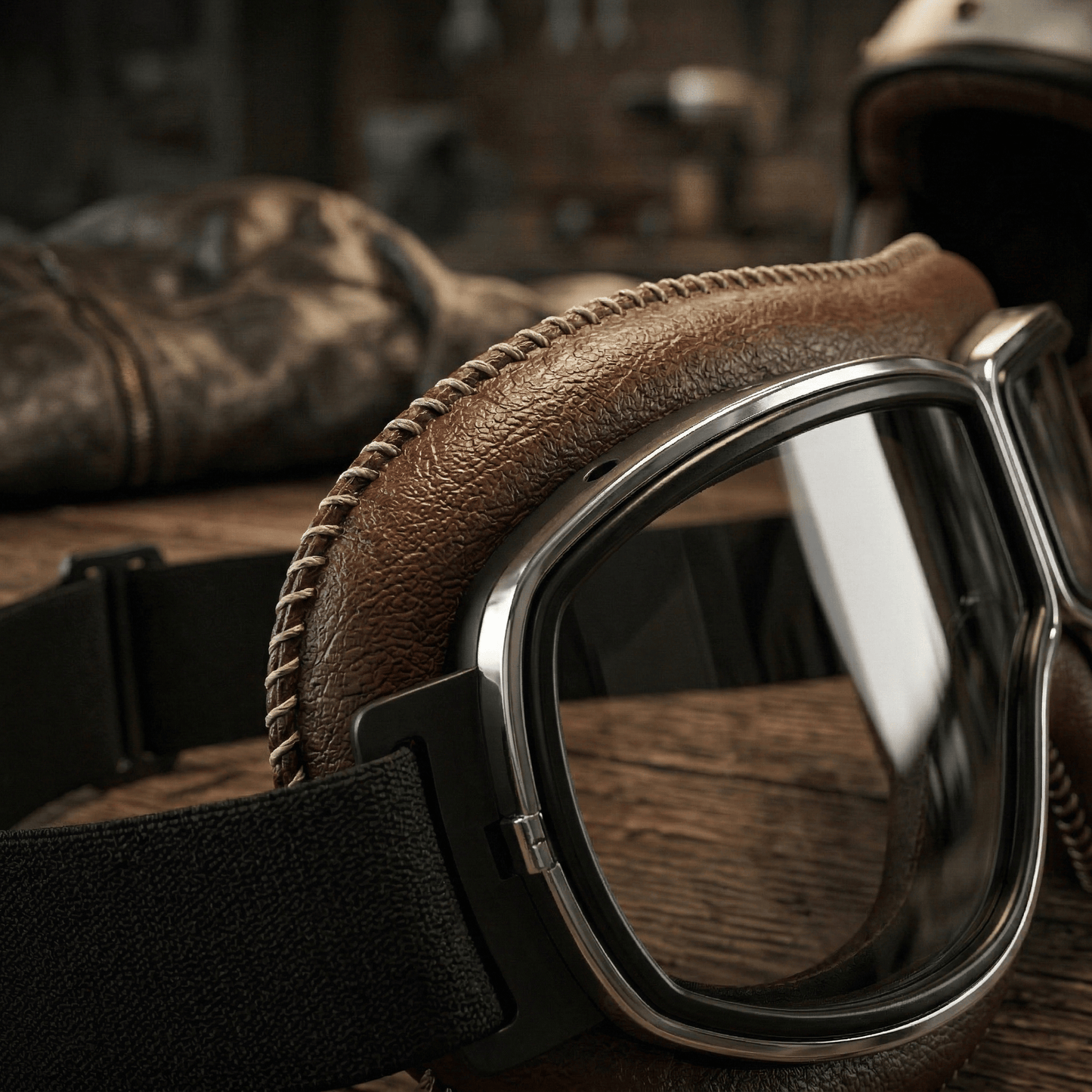 OTG Vintage Motorcycle Gogglese🕶️ - Fits Over Prescription Glasses, Soft Padded Retro Riding Glasses with Anti-Slip Strap & UV400