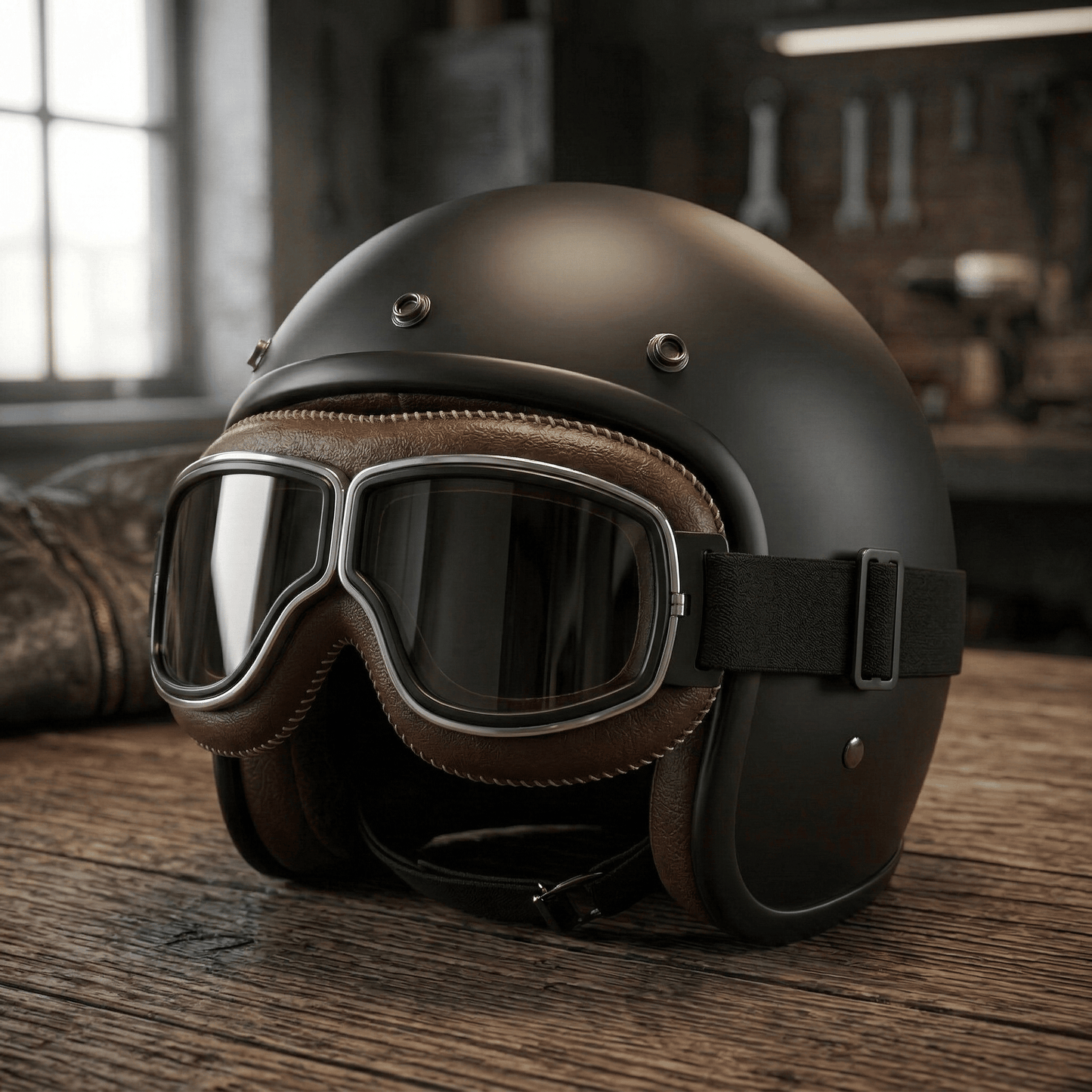 OTG Vintage Motorcycle Gogglese🕶️ - Fits Over Prescription Glasses, Soft Padded Retro Riding Glasses with Anti-Slip Strap & UV400