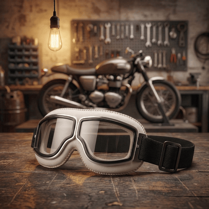 OTG Vintage Motorcycle Gogglese🕶️ - Fits Over Prescription Glasses, Soft Padded Retro Riding Glasses with Anti-Slip Strap & UV400