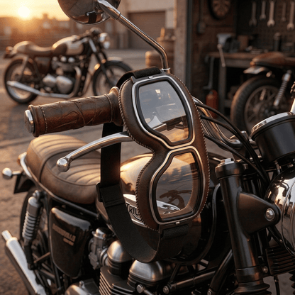 OTG Vintage Motorcycle Gogglese🕶️ - Fits Over Prescription Glasses, Soft Padded Retro Riding Glasses with Anti-Slip Strap & UV400